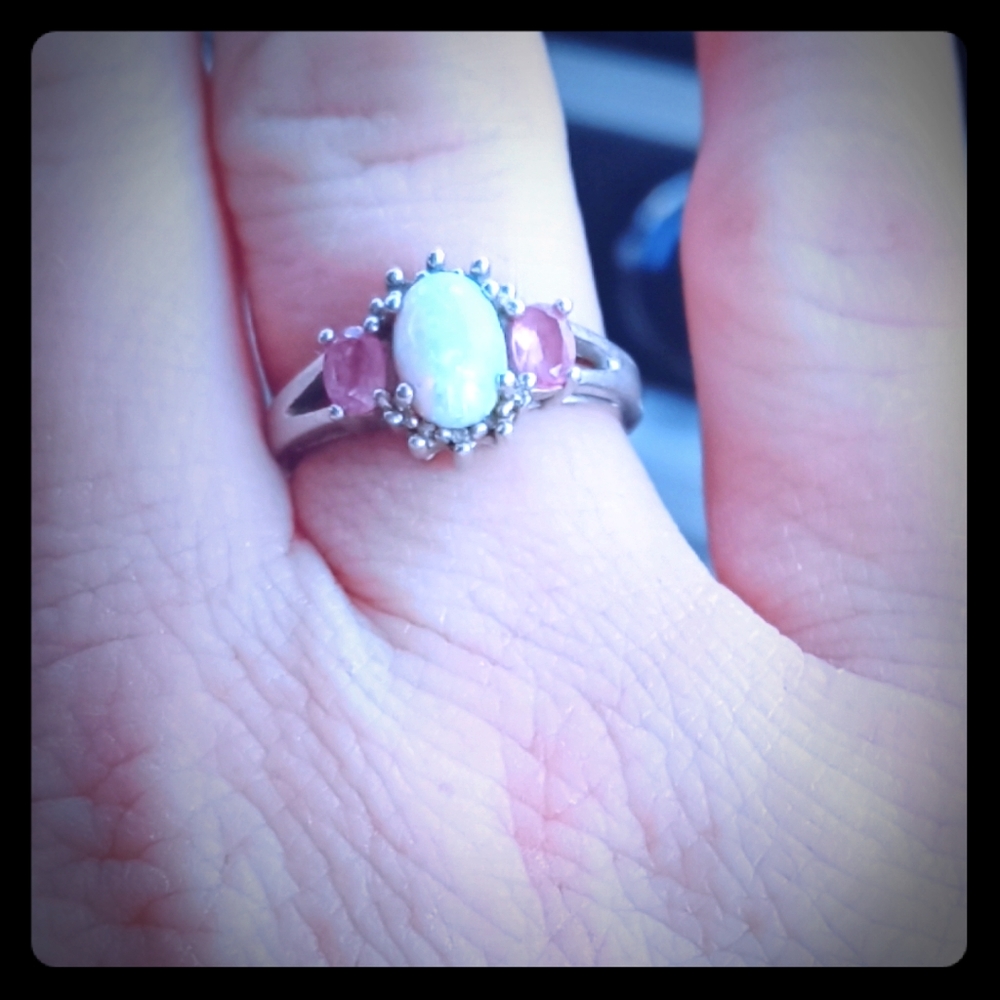 Opal and pink sapphire